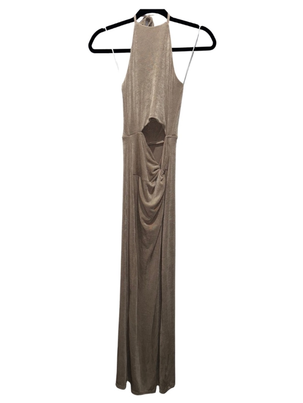 Petal & pup gold halter dress